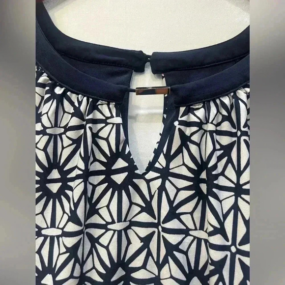 EnFocus Studio Blue and White Print Sleeveless Maxi Dress Size 6 - Picture 6 of 13